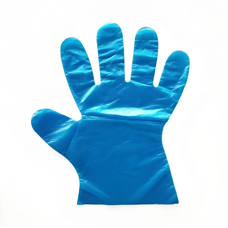 Mănuși albastre din LDPE, rezistente la acizi și alcaline, antibacteriene